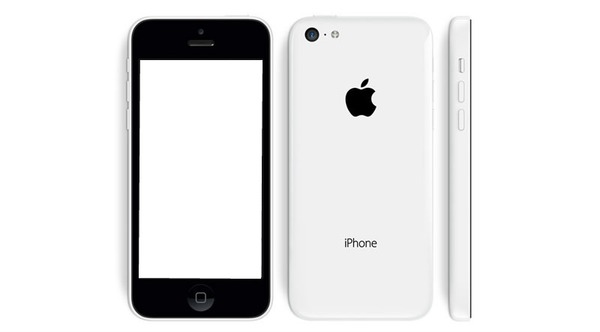 iPhone 5c White Photo frame effect