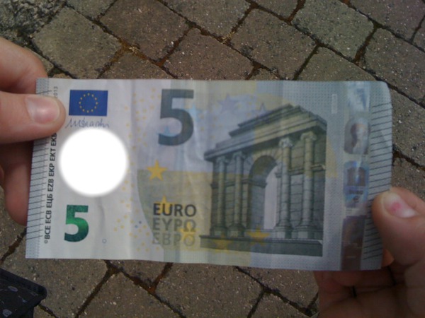 5 euro Fotomontage