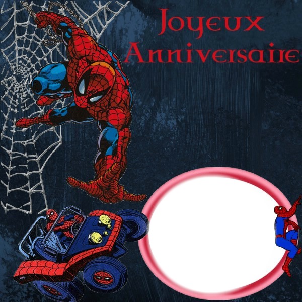 Anniversaire Spider Man Photomontage