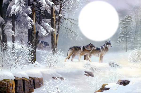 les loups Fotomontáž