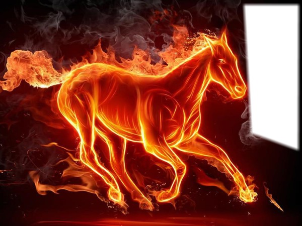 fire horse 1 Montaje fotografico