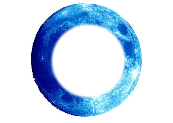 lua azul Fotomontagem