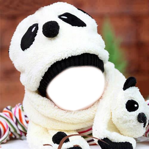bebe panda Montaje fotografico