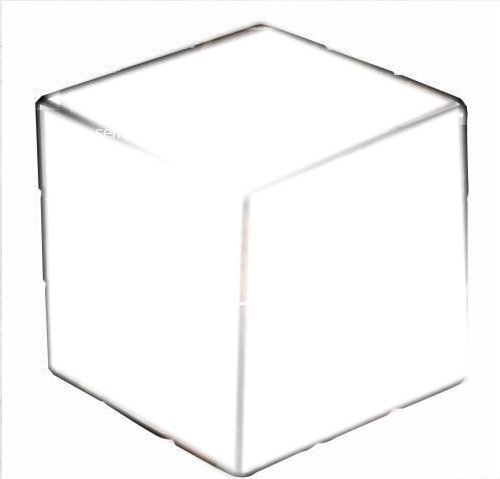 Cubo Em branco Fotomontaggio