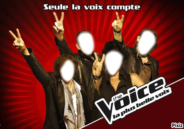 the voice 4 personnes Valokuvamontaasi