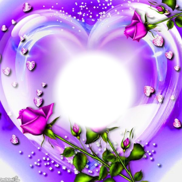 Coeur violet Photomontage