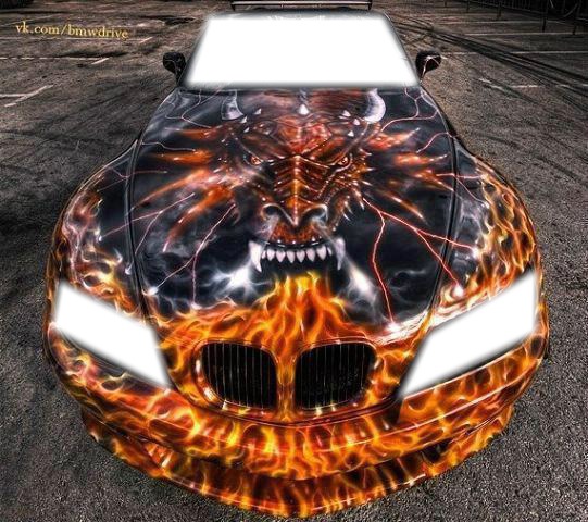 dragon voiture Fotomontage