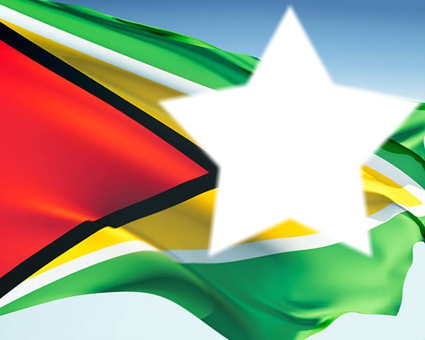 Guyana flag Photomontage