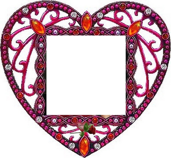 joli coeur rouge laly Photo frame effect