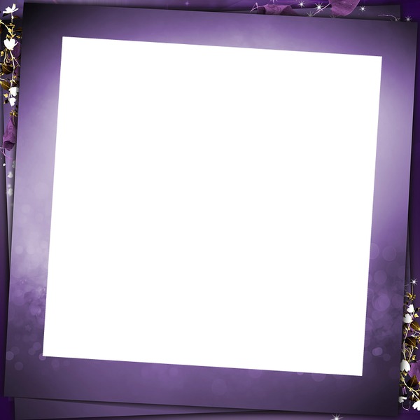 cadre fleurie violet Fotomontaggio