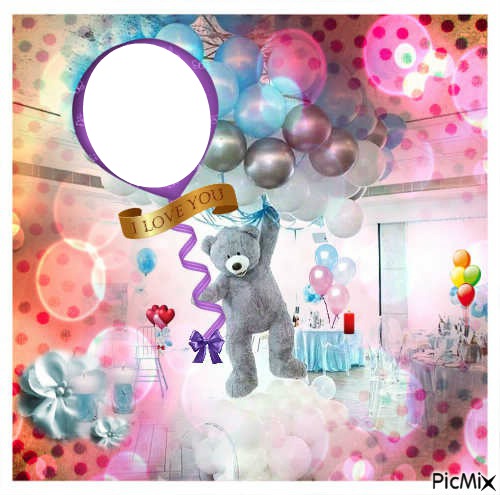ballonswith teddy bear Fotomontage