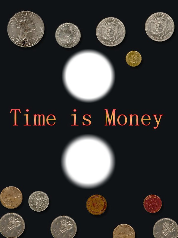 time is money Photo frame effect