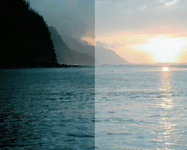 coucher de soleil en mer Fotomontage