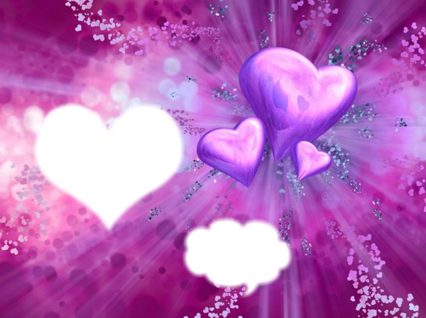 coeur violet Fotomontaggio