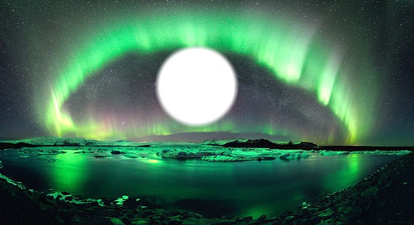 aurore boréale Photo frame effect