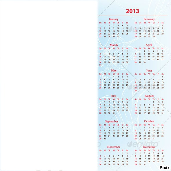 Calendar 2013 Fotomontāža