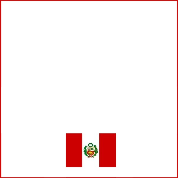 marco, bandera del Perú. Fotomontagem