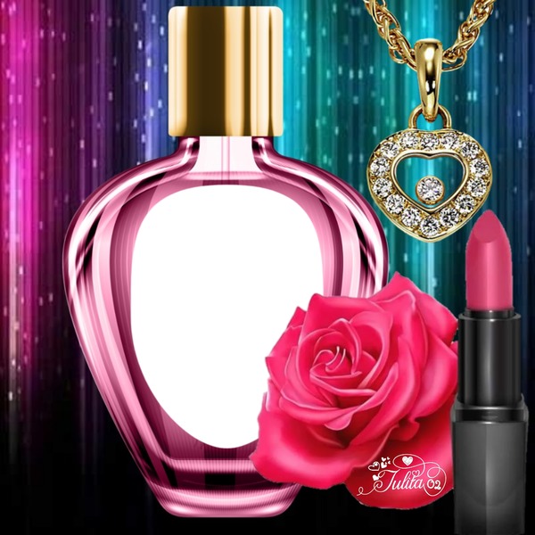Julita02 Perfume y Rosa フォトモンタージュ