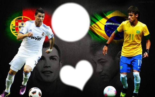 Ronaldo vs Neymar Photomontage