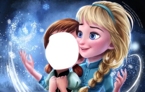 Elsa et Anna Fotomontage