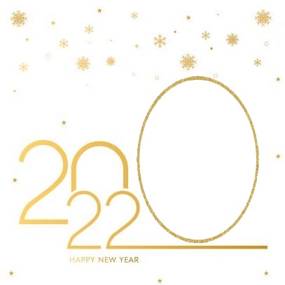 Happy New Year 2022, blanco, 1 foto Φωτομοντάζ