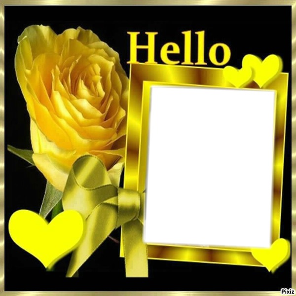 cadre fleure jaune Фотомонтаж