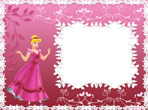 marco princesa rosa Fotómontázs