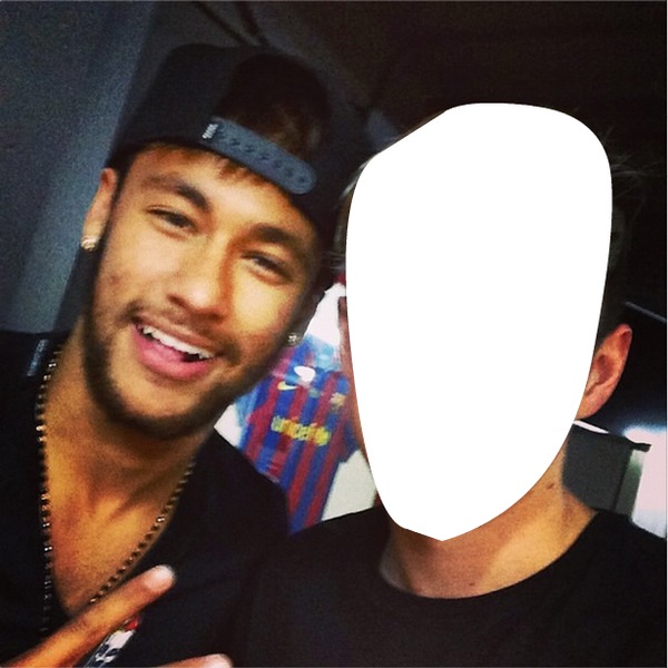 e and Neymar Montaje fotografico