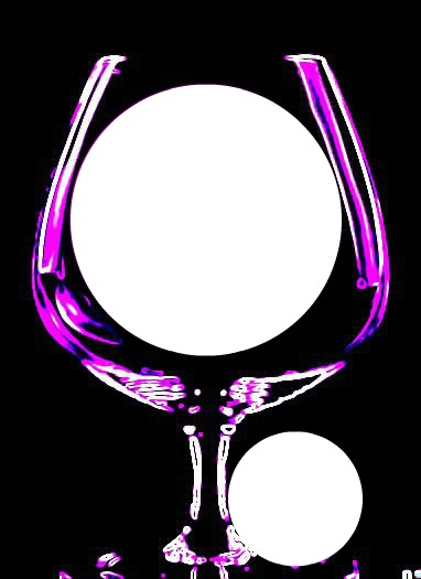 wine glass-hdh purple neon 2 pix Fotomontaż