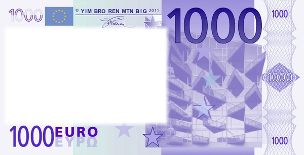 1000 Euro Fotomontáž