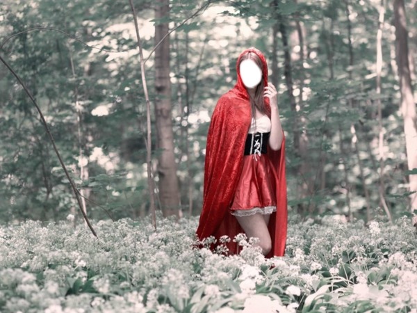 Red Riding Hood In The Woods Fotomontaż