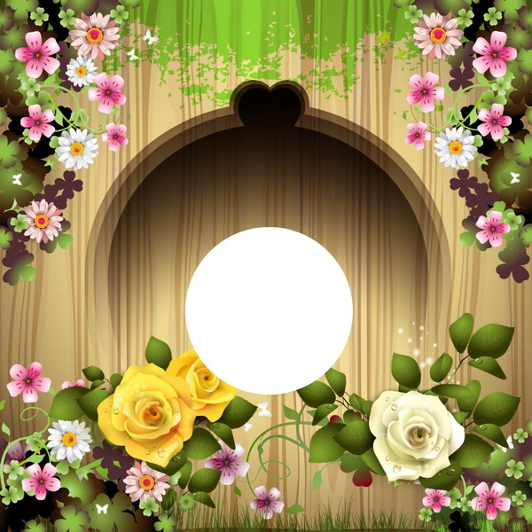 The Most Beautiful Flower ! Photo frame effect