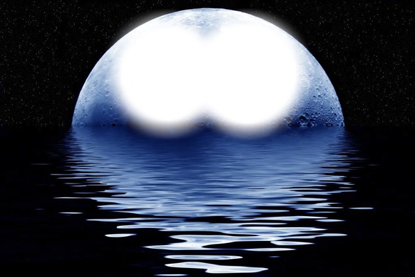 luna piena mare 3 Fotomontāža