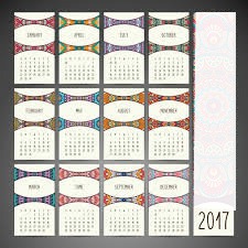 calendario 2017 Photo frame effect