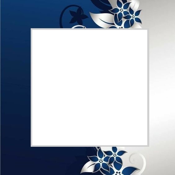 marco azul Fotomontagem