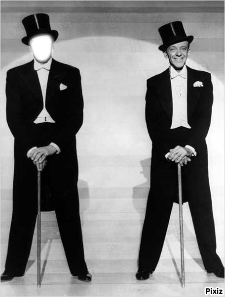 visage avec fred Astaire Fotomontage