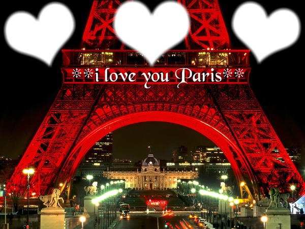 i love you Paris フォトモンタージュ