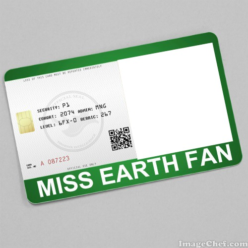 Miss Earth Fan Card Photo frame effect