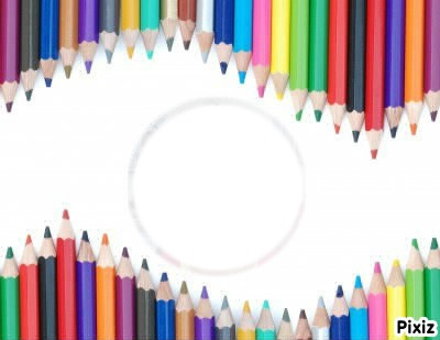 vagues crayons Fotomontaż