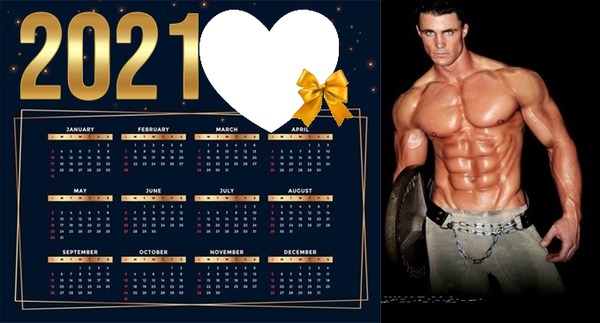 Cc Calendario guapo 2021 Fotómontázs