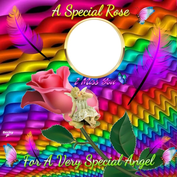 a special rose Photomontage