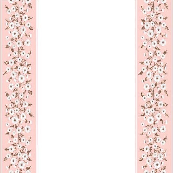 barras floreadas, fondo rosado. Montage photo