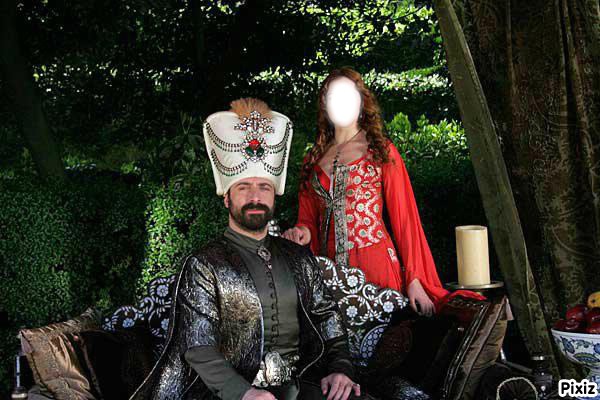 sultan solayman and huyam Fotomontaż