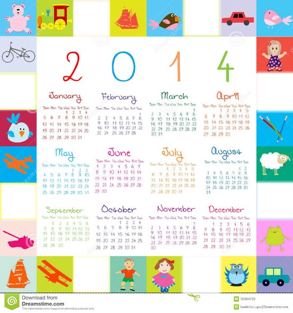calendrier 2014 Montaje fotografico
