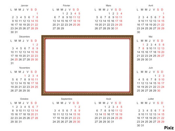 Calendrier Montage photo