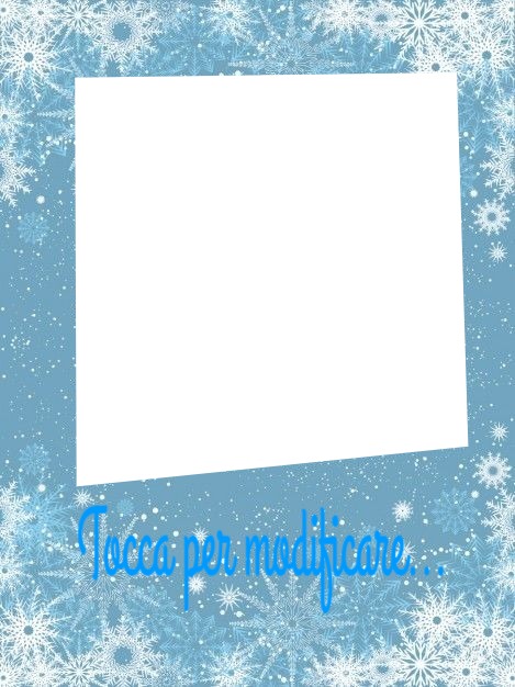 Winter Blue Snowflake Fotomontaż