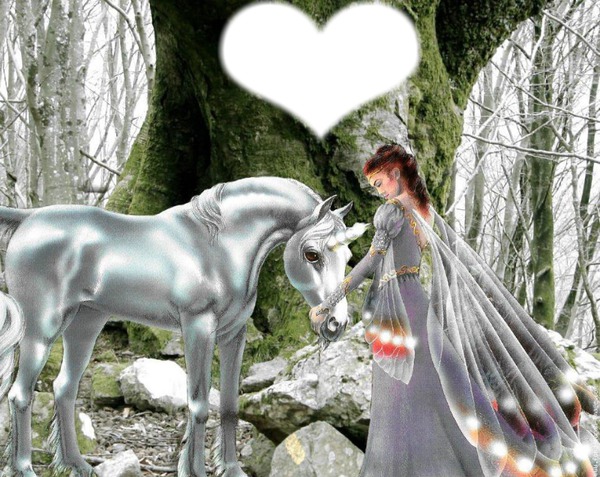 cheval et princesse Фотомонтаж