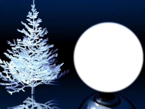 Árvore de Natal Branca Fotomontagem