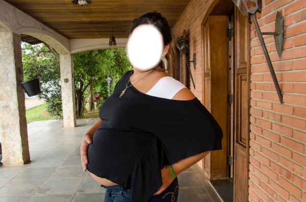 femme enceinte 2 Photo frame effect