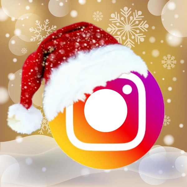 instagram, logo, navideño. Fotomontagem